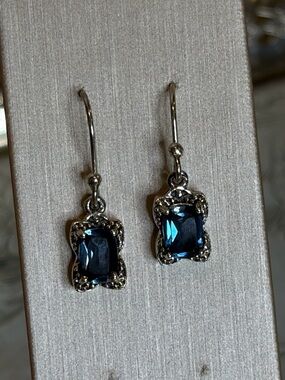 London Blue sterling silver earrings.  Beautiful.